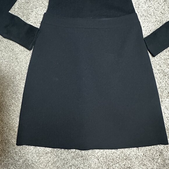 Theory Dress Women’s Size 0 Black Ribbed Wool Blend Mini Dress - Picture 5 of 11